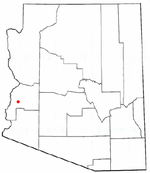 Location in La Paz County and the state of Arizona