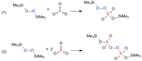 Reaktionen von Bis(trimethylsilyl)peroxid BTSP mit Schwefeltrioxid