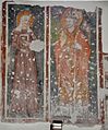 Fresko mit Heiliger Lucia und Sankt Ambrogio