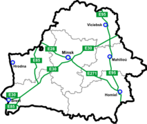 Belarus'ta E-yolları ağı