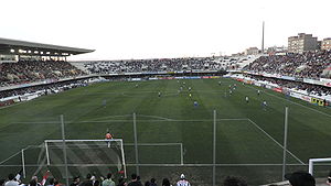 Das Stadion während des Spiels FC Cartagena gegen den FC Girona