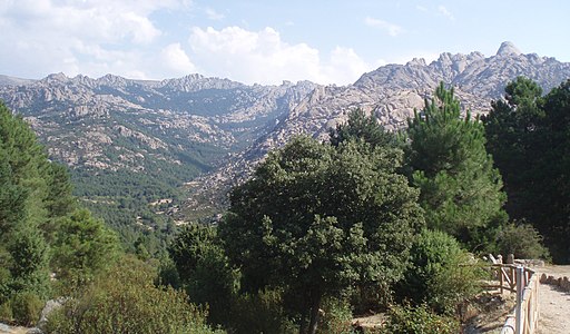 Panorama Blick auf La Pedriza