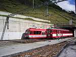 MGB BDSeh 4/8 2052 and ABDeh 8/8 2041 in Zermatt in 2006