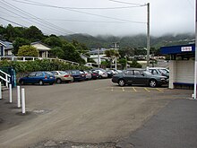 Part of the Ngaio railway station car park