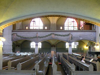 Interior of Tampere Cathedral in Finland by Lars Sonck (1902–1907)