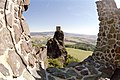 Vom niedrigeren Turm zum höheren Turm geblickt