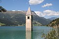 Kirchturm von Alt-Graun im Reschensee