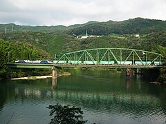 Brücke über den Kiso bei Ochiaigawa