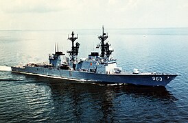 USS Spruance on 1 February 1982