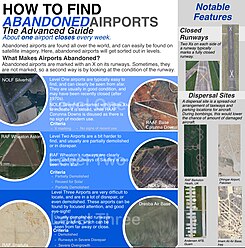 A guide on finding abandoned airports.