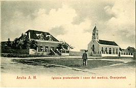 De oude kerk en de dokterswoning (1903)