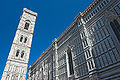 Giotto's bell tower and wall of Duomo in Florence