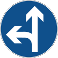 B46 Go straight or turn left