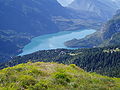 Der Lago di Molveno mit der Halbinsel am Westufer