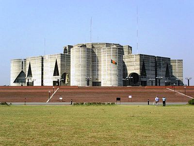 The National Parliament Building in Dhaka, Bangladesh (1962–74)