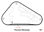 Track map of Pocono Raceway.