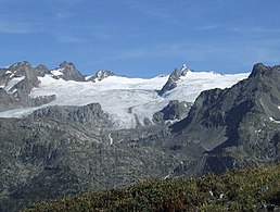 Il ghiacciaio de Rutor visto da nord-ovest.