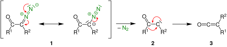 Schrittweiser Mechanismus der Wolff-Umlagerung