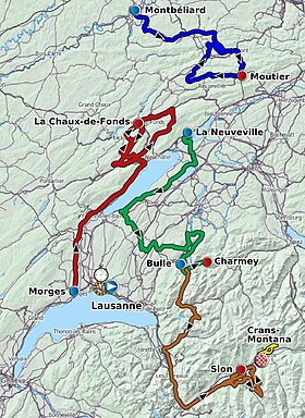 Karte 66.Tour de Romandie 2012