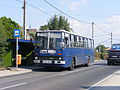 152-es busz a másik végállomáson. A vonalon végigutazva, a panelházak helyett kertvárosi környezet fogad minket (2010.07.22.)