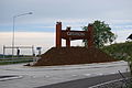 Verkehrskreisel unterhalb des Dorfes