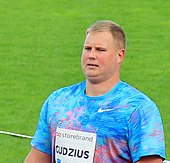 Andrius Gudžius landete mit 55,80 m auf dem letzten Platz seiner Qualifikationsgruppe – seine große Zeit sollte noch kommen