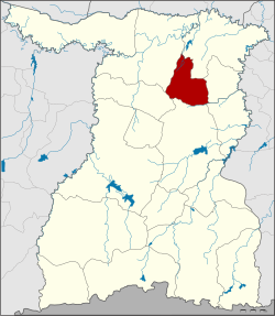 District location in Surin province