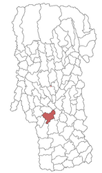 Location in Argeș County