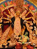 C5 A Murti (representation) of the goddess Durga, during the festival of Durga Puja.