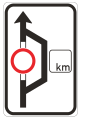 Advance sign for route avoiding restriction