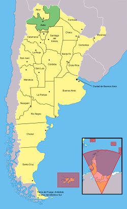 Location of Salta