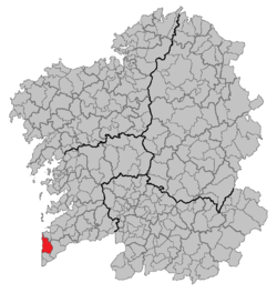 Location of Oia within Galicia