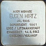 Stolperstein für Eugen Hirtz