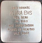 Stolperstein für Klara Ems