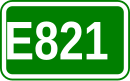 Zeichen der Europastraße 821