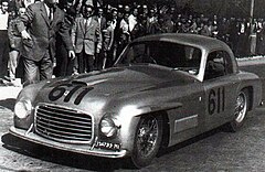 1948 Ferrari 166 S No. 003S, berlinetta coachwork by Carrozzeria Allemano, at the 1949 Mille Miglia