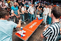 Belgian Beer Pong Championships at Beats n' Bots. festival