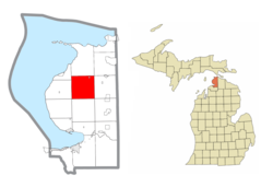 Location within Emmet County