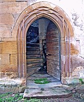 Spätgotischer Eingang zum Stumpf des Treppenturms