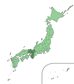 Kansai'nin Japonya'daki konumu