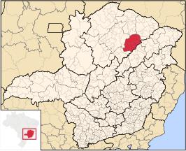 Ligging van de Braziliaanse microregio Grão Mogol in Minas Gerais