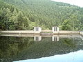 Ausgleichsbecken der Okertalsperre, Staumauer, Stauseeseite