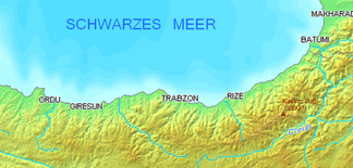 Kartenausschnitt ~200×450 km