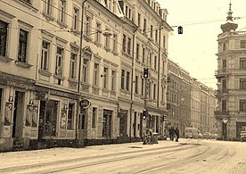 Äußere Neustadt (nicht zerstört). Szeneviertel im Winter 2013. Stadtbezirk Neustadt