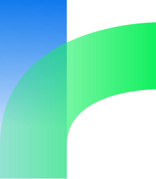 The Twine logo: A blue vertical line with a green arc that diverges from it.