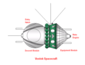 Line drawing of Vostok capsule