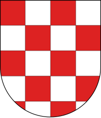 Wappen des Geschlechts der Spanheimer und der Grafschaft Sponheim (Vorfahren der dritten Herren von Heinsberg)