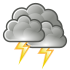 Gewitter (Symbol für Wettervorhersagekarten)