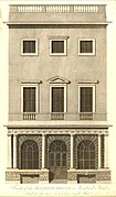 A drawing of a Georgian-era building in London.