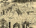 Altes Rathaus Leipzig (Ausschnitt aus einer Stadtansicht), Holzschnitt, vermutlich Hans Krell, 1547